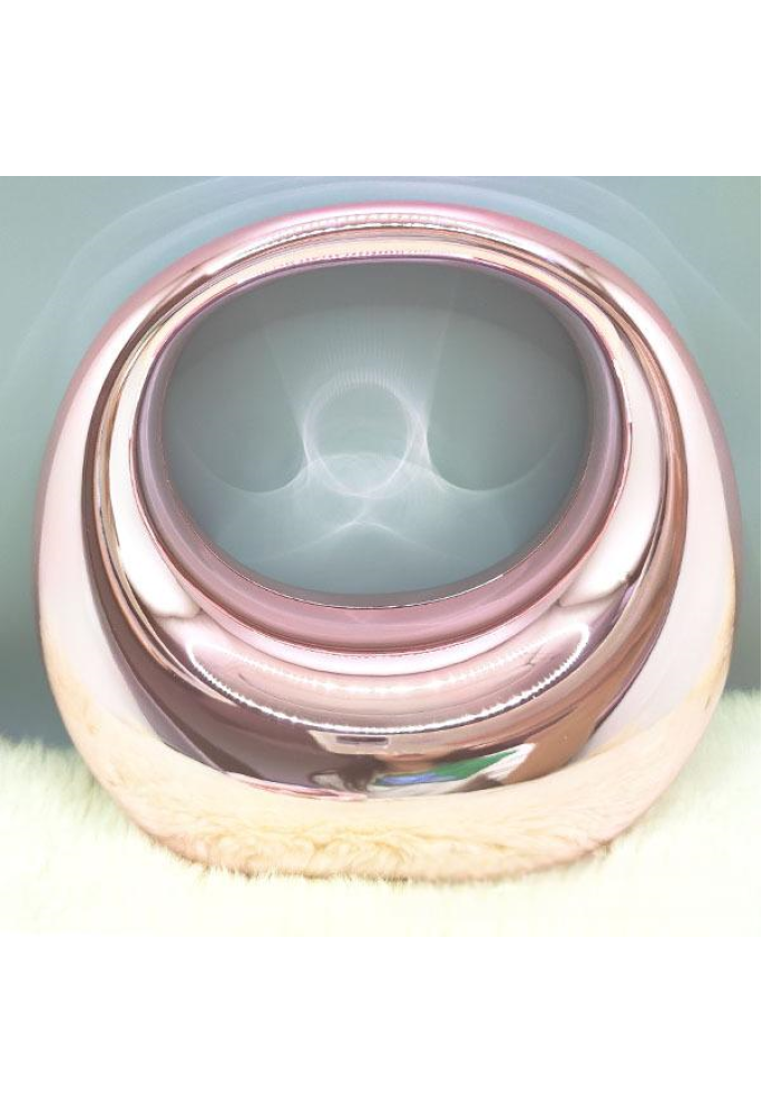 Acrylic Evening Clutch Top Handle Moon Bag, Glossy Metallic Tote Bag Pink