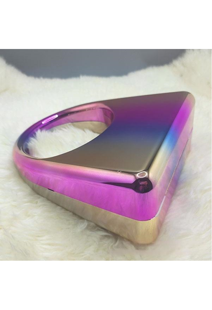 Acrylic Evening Clutch Top Handle Bag, Glossy Metallic Tote Bag Dazzling 