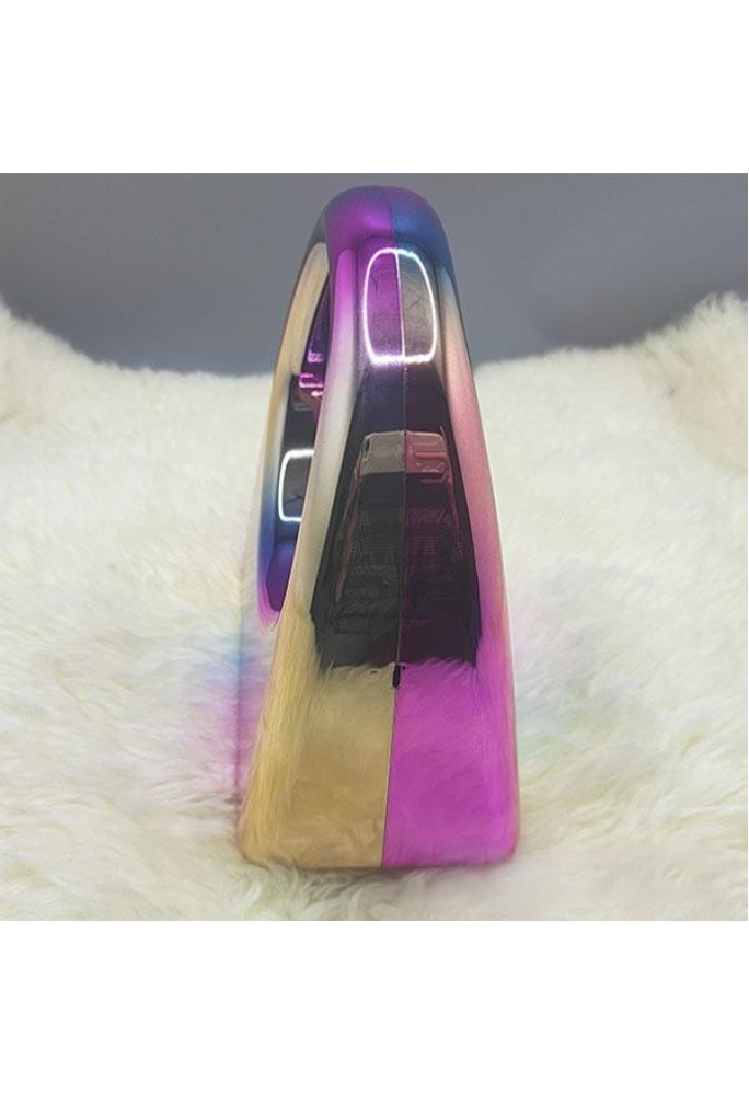 Acrylic Evening Clutch Top Handle Bag, Glossy Metallic Tote Bag Dazzling 