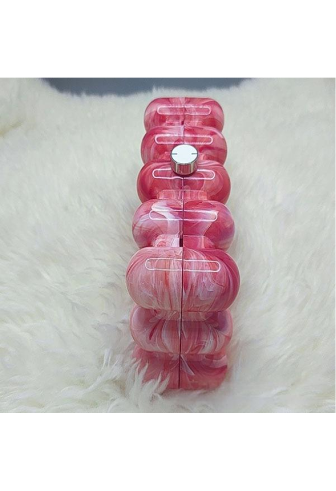 Women Acrylic Clutch Chic Marble Evening Handbag Red