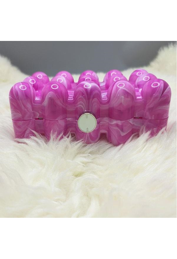 Women Acrylic Clutch Chic Marble Evening Handbag Pink