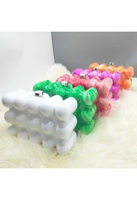 Women Acrylic Clutch Chic Marble Evening Handbag Pink