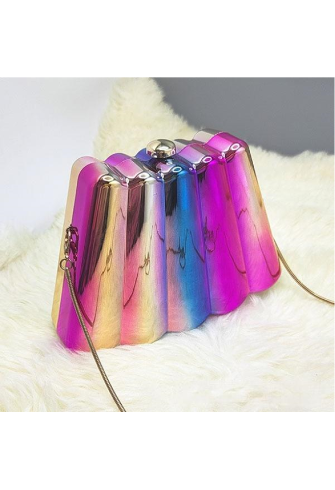 Women Acrylic Clutch Chic Sector Evening Handbag Dazzling