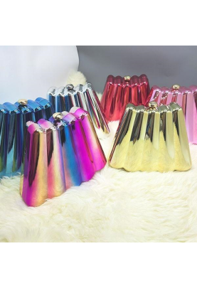 Women Acrylic Clutch Chic Sector Evening Handbag Blue