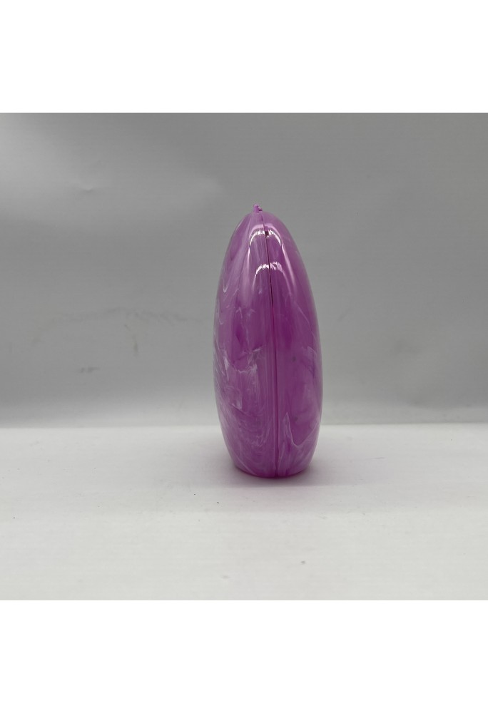 Acrylic Evening Clutch Purse Bag, Elegant Marble Handbag Purple
