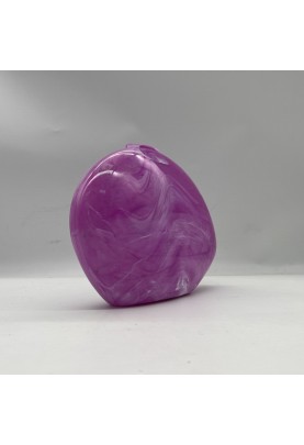 Acrylic Evening Clutch Purse Bag, Elegant Marble Handbag Purple