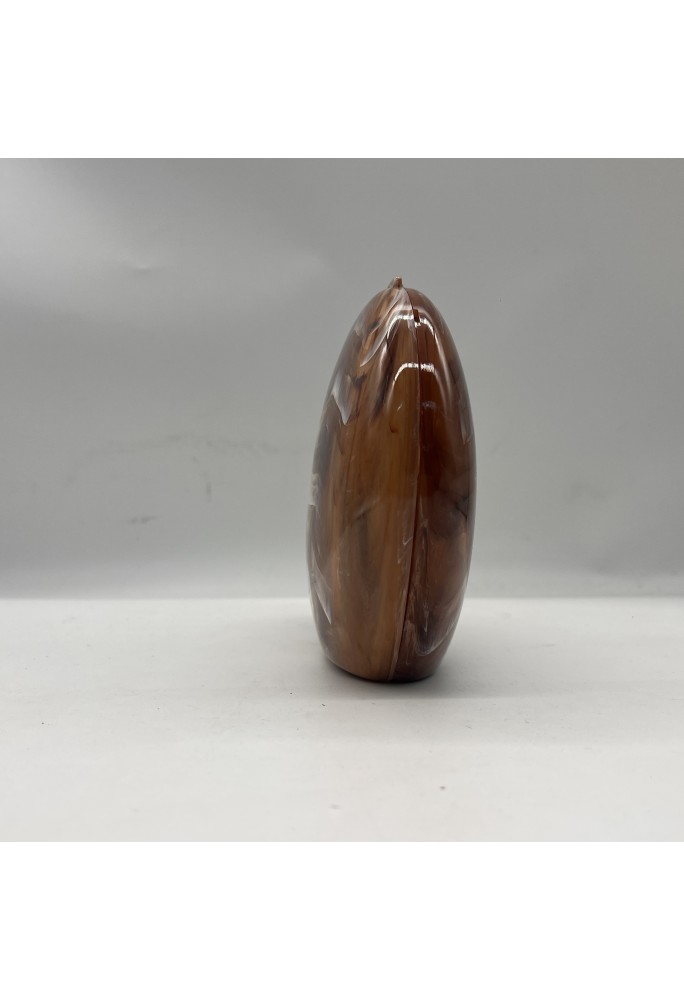 Acrylic Evening Clutch Purse Bag, Elegant Marble Handbag Brown