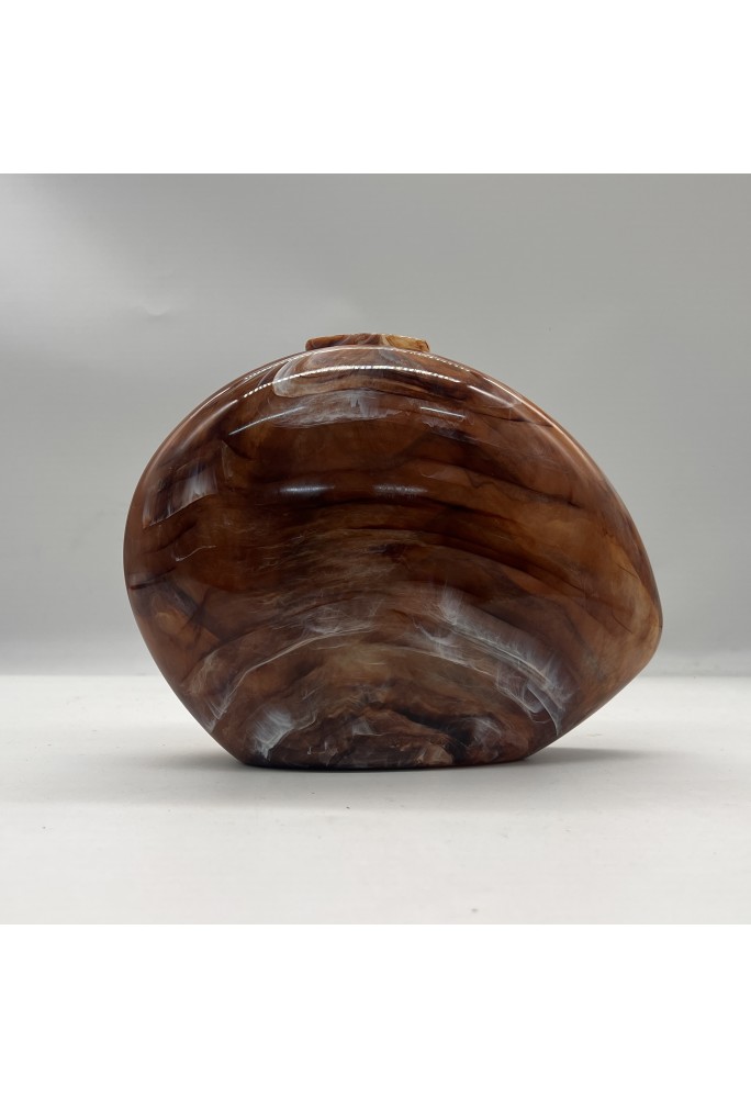 Acrylic Evening Clutch Purse Bag, Elegant Marble Handbag Brown