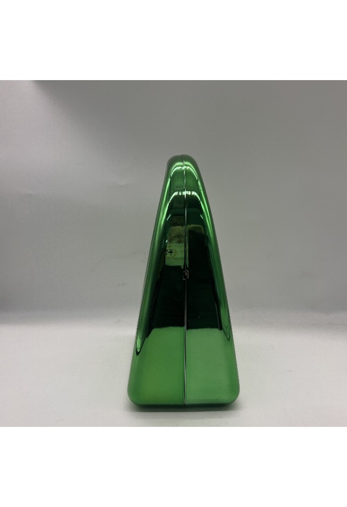 Acrylic Evening Clutch Purse Glossy Box Bag, Handbag Green