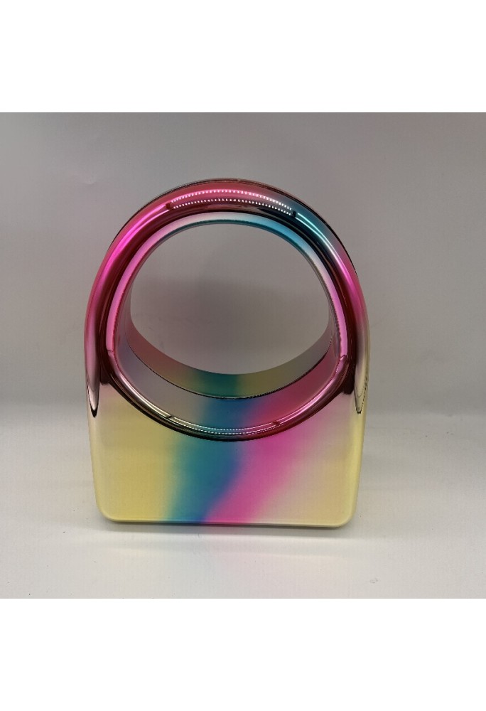 Acrylic Evening Clutch Purse Glossy Box Bag, Handbag Dazzling