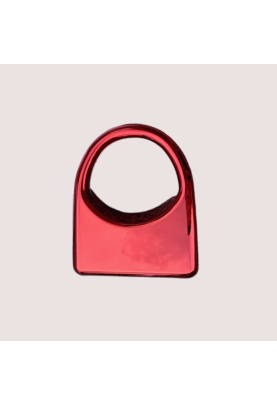 Acrylic Evening Clutch Purse Glossy Box Bag, Handbag Red