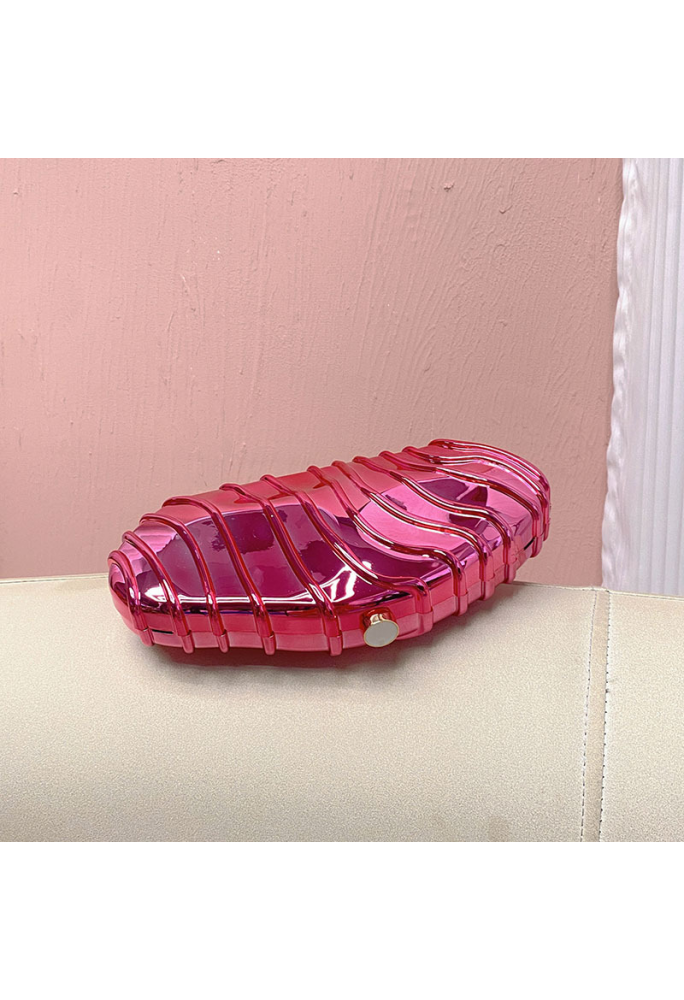 Acrylic Clutch Bag, Trendy Motorcycle Bag Pink