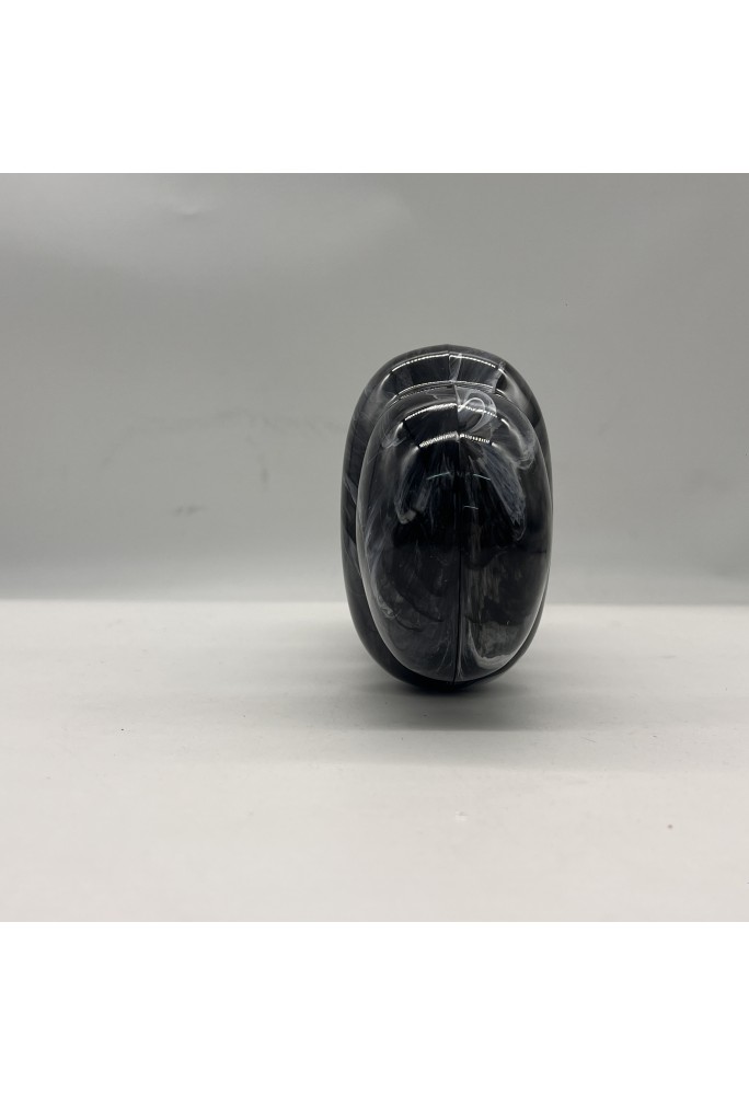 Acrylic Evening Clutch Bag, Elegant Marble Bag Dark Gray