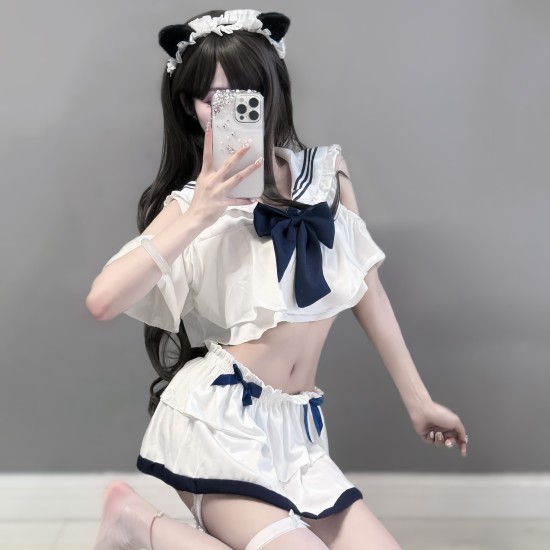2D Anime Lingerie, Japanese Student Uniform, Sexy Outfit