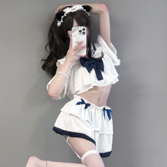2D Anime Lingerie, Japanese Student Uniform, Sexy Outfit