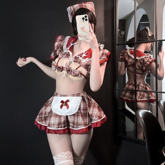 Summer New Style Lace Half-Length Dress Women's Set