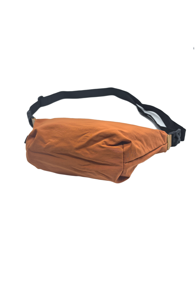 Orange Casual Nylon Shoulder Bag For Women Waterproof Lightweight Crossbody Purse