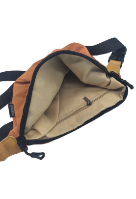 Orange Casual Nylon Shoulder Bag For Women Waterproof Lightweight Crossbody Purse