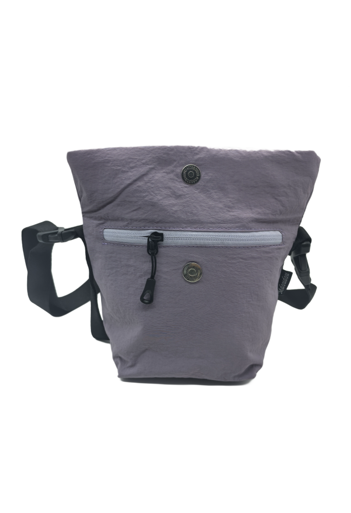 Purple Casual Nylon Shoulder Bag For Women Waterproof Lightweight Crossbody Purse