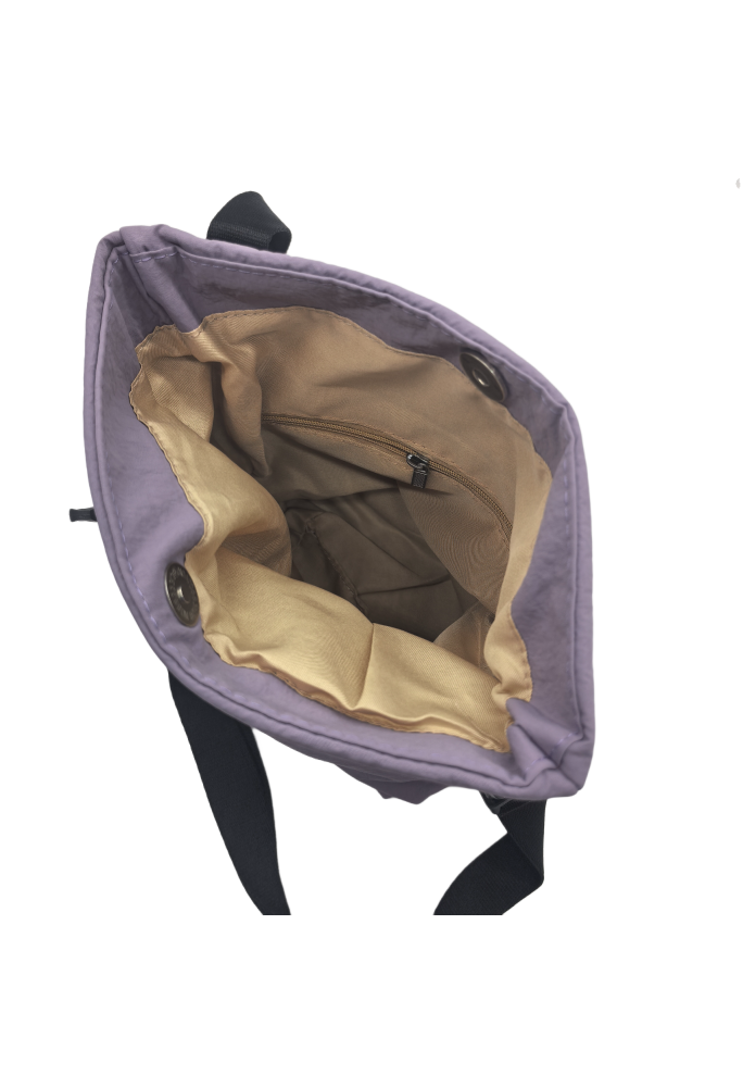 Purple Casual Nylon Shoulder Bag For Women Waterproof Lightweight Crossbody Purse