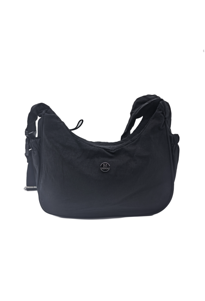 Black Nylon Crescent Crossbody Bag For Women Purses Trendy Men,Small Travel Sling Bag