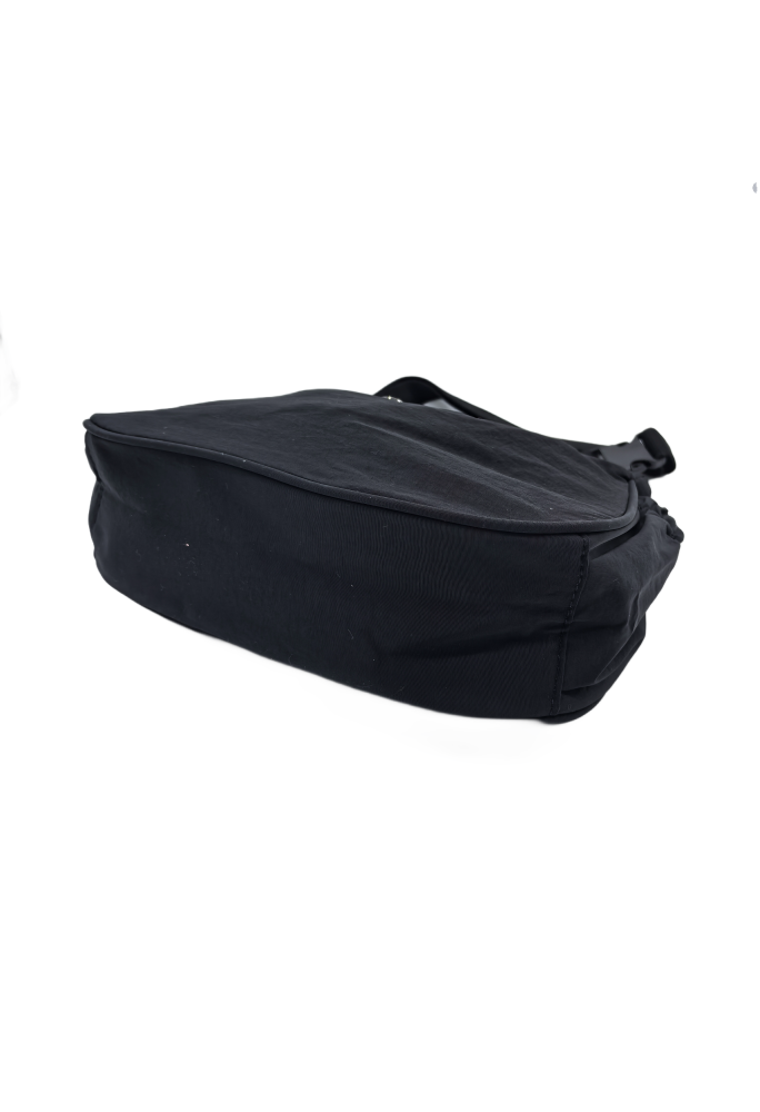 Black Nylon Crescent Crossbody Bag For Women Purses Trendy Men,Small Travel Sling Bag