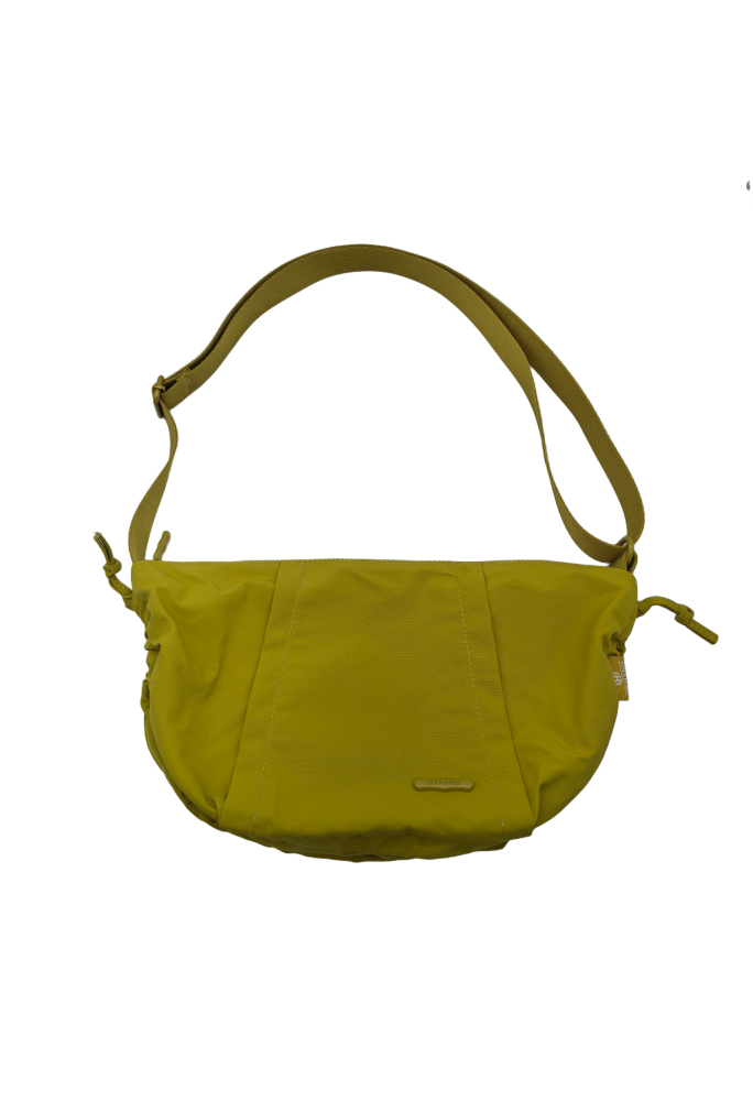 Yellow Nylon Crescent Crossbody Bag For Women Purses Trendy Men,Small Travel Sling Bag