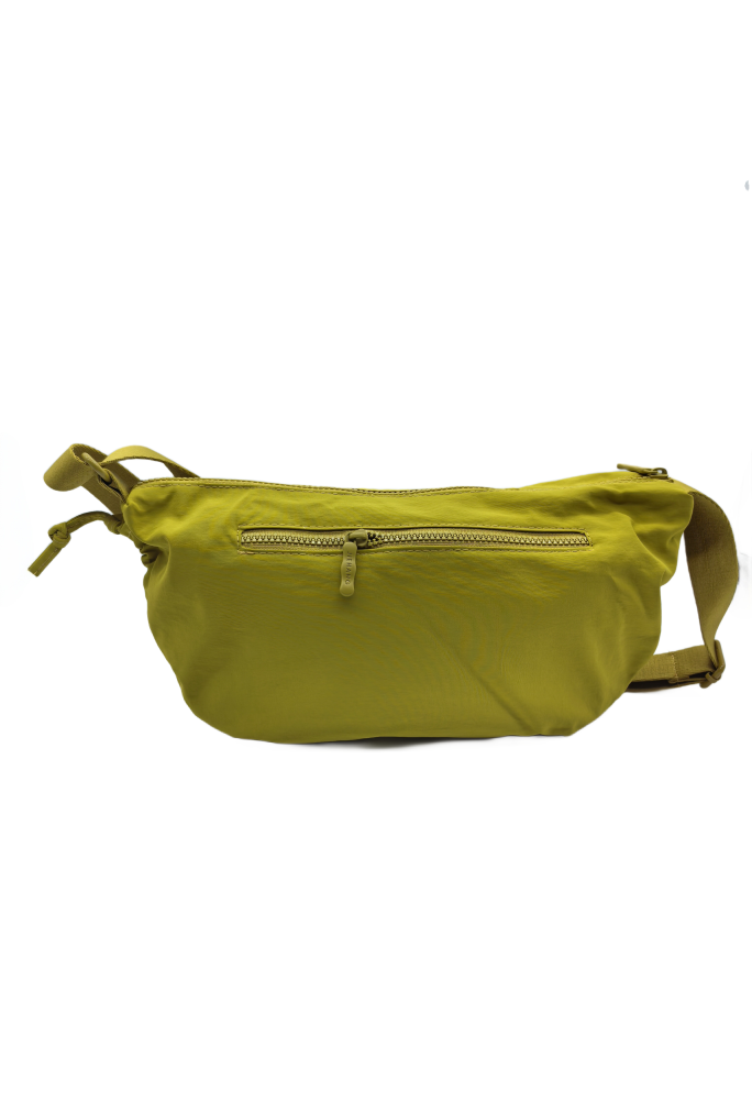 Yellow Nylon Crescent Crossbody Bag For Women Purses Trendy Men,Small Travel Sling Bag
