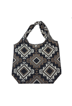 Geometric Pattern Knitted Shoulder HandBag For Women Tote Bag Shopping Bag