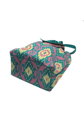 Green Bohemian Knit Backpack For Women Casual Shoulder Bag