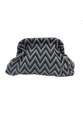 Woven Clutch Purses for Woman,Knitted Wavy Pattern Dumpling Bag