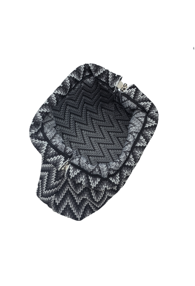 Woven Clutch Purses for Woman,Knitted Wavy Pattern Dumpling Bag