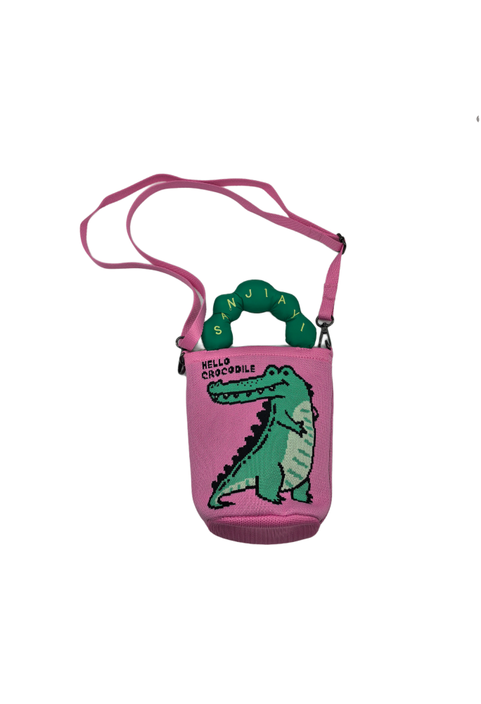 Crocodile Knit Crossbody Phone Bag For Women Casual Fashion Small Shoulder Purse