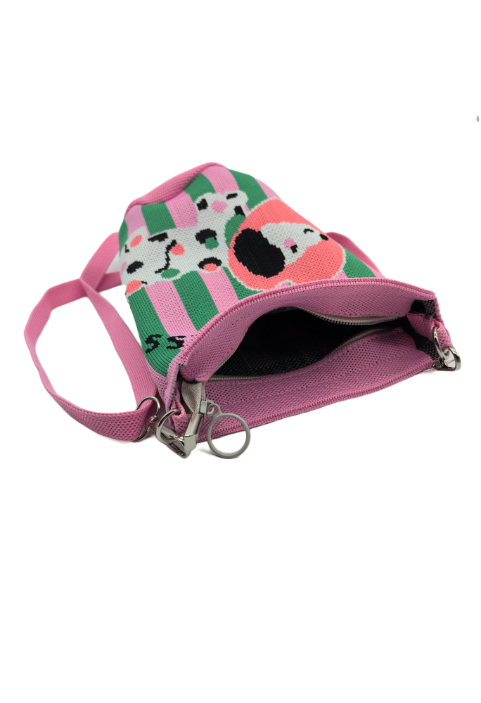 Puppy Knit Crossbody Phone Bag For Women Casual Fashion Small Shoulder Purse