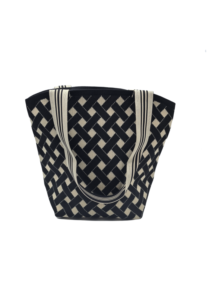 Diamond Pattern Knitted Shoulder HandBag For Women Large Tote Bag Shopping Bag