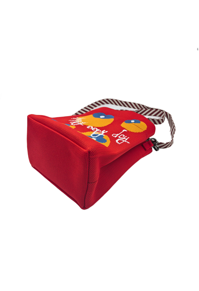 Diospyros Kaki Knit Crossbody Phone Bag For Women Casual Fashion Small Shoulder Purse