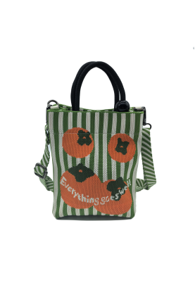 Diospyros Kaki Knit Crossbody Phone Bag For Women Casual Fashion Small Shoulder Purse